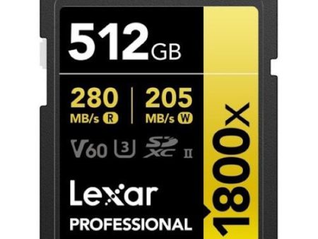 Cartão de Memória SDXC Lexar Professional 1800x - 512GB Online